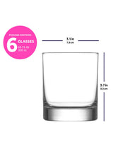 LAV Ada 6-Piece Whiskey Glasses Set, 10.25 oz