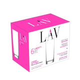 LAV Liberty 6-Piece Collins Cocktail Glasses, 12.25 oz