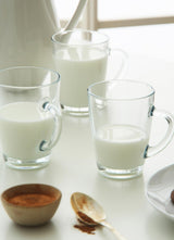LAV Vega 6-Piece Glass Coffee Mugs Set with Handle, 10.25 oz