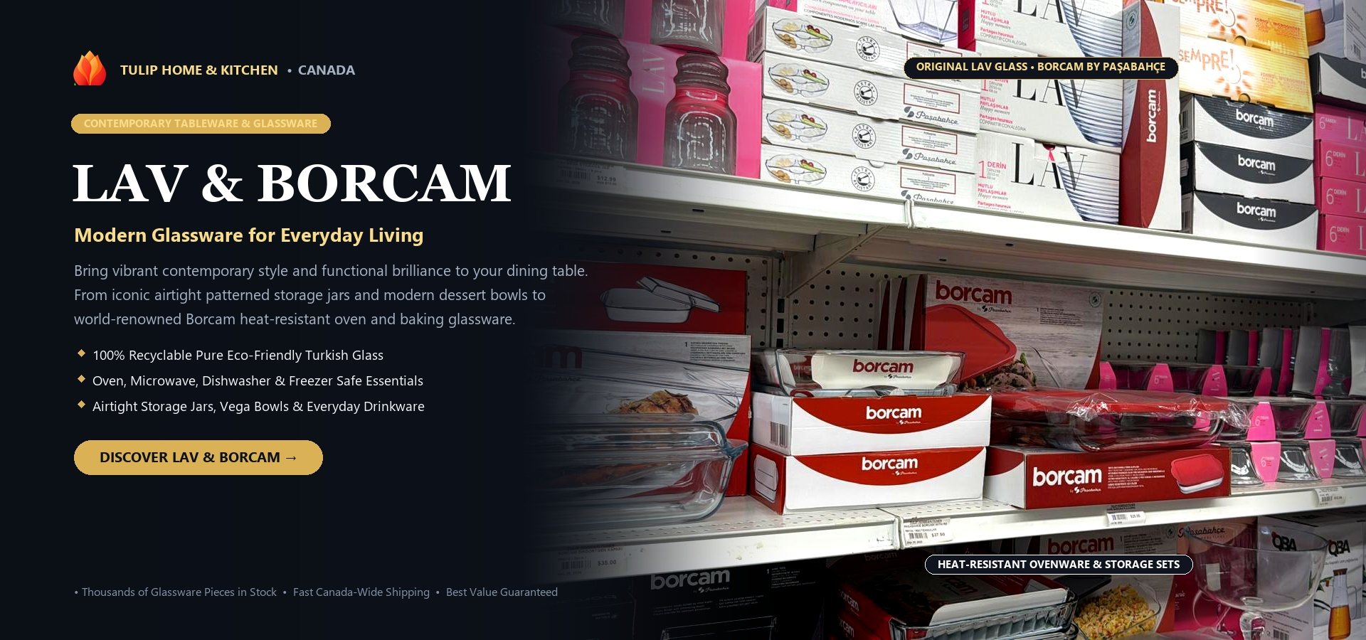 LAV and Borcam Modern Glassware